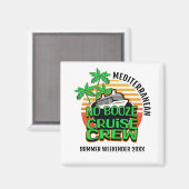 Fun NO BOOZE CRUISE CREW Group Reisen Magnet (Vorderseite/Rückseite)