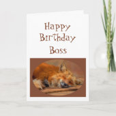 Fun "No Fox gegeben" Boss Birthday Animal Spaß Karte (Vorderseite)