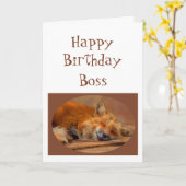 Fun "No Fox gegeben" Boss Birthday Animal Spaß Karte (Gelbe Blume)