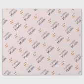 Fun No Peeking Snowman Pink benannt Wrapping Paper Geschenkpapier (Flach)