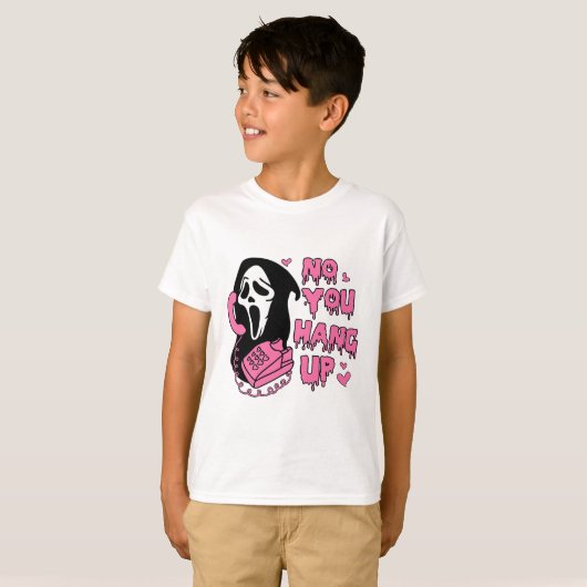 Fun No you hang up First Ghost Anruf Hallo Hallo T-Shirt (Vorne ganz)