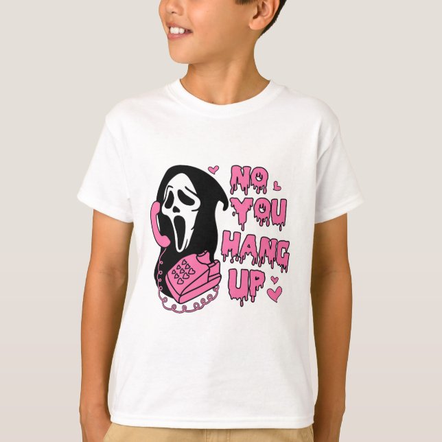 Fun No you hang up First Ghost Anruf Hallo Hallo T-Shirt (Vorderseite)