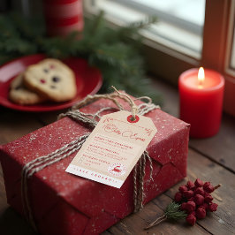 Fun North Pole Express Zug Ticket Weihnachten Geschenkanhänger