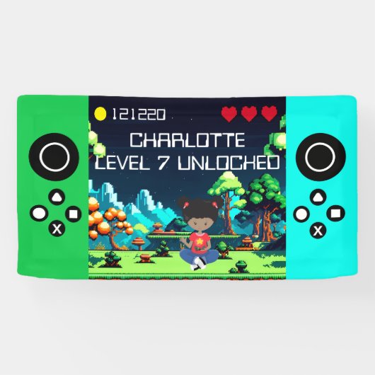 Fun Novelty Computer Game Geburtstagsparty Banner (Horizontal)