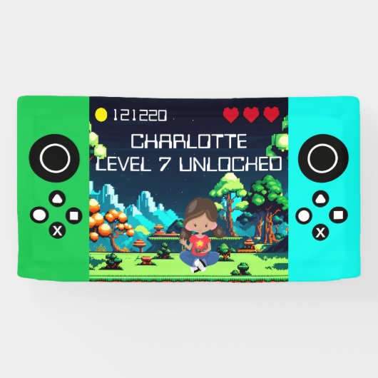 Fun Novelty Computer Game Geburtstagsparty Banner (Horizontal)