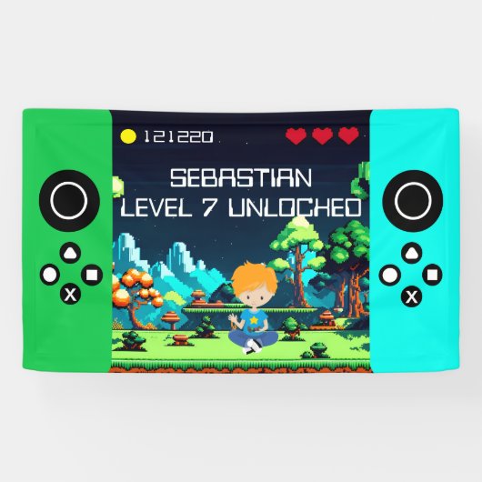 Fun Novelty Computer Game Geburtstagsparty Banner (Horizontal)