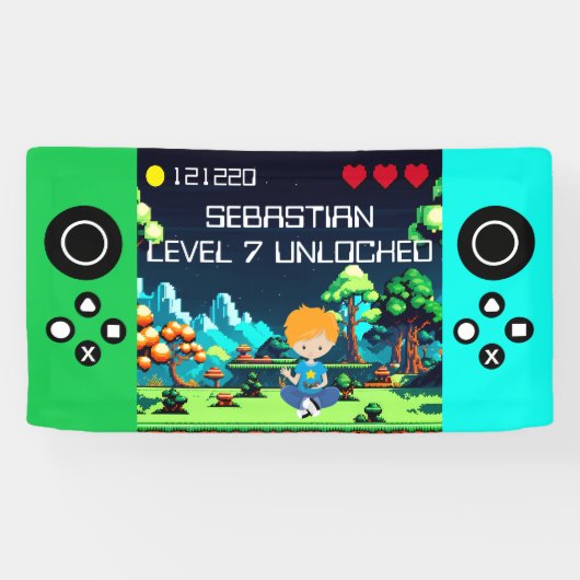 Fun Novelty Computer Game Geburtstagsparty Banner (Horizontal)