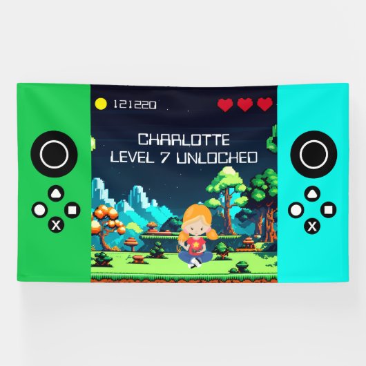 Fun Novelty Computer Game Geburtstagsparty Banner (Horizontal)