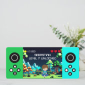 Fun Novelty Computer Game Geburtstagsparty Einladung (Stehend Vorderseite)