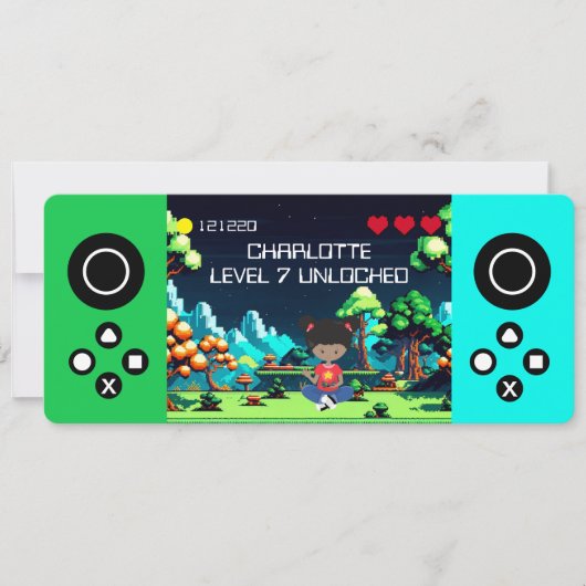 Fun Novelty Computer Game Geburtstagsparty Einladung (Vorderseite)