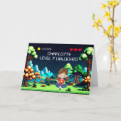 Fun Novelty Computerspiel Geburtstag Personalisier Karte (Gelbe Blume)