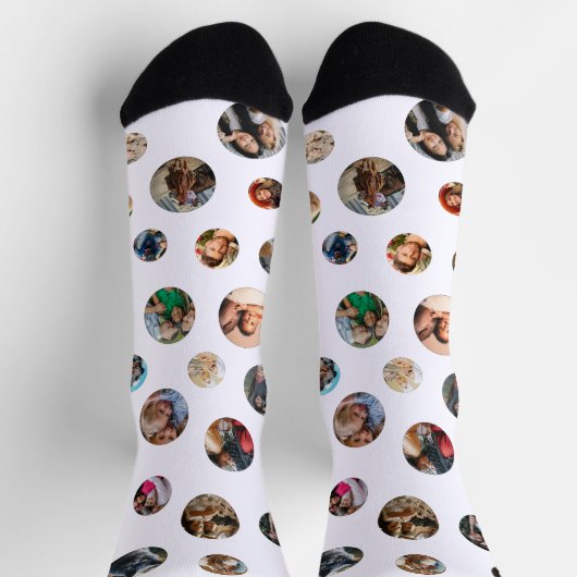 Fun Novelty Foto Collage Socken (Oben)