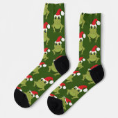 Fun Novelty Frog Animal Christmas Socken (Linkes Detail)
