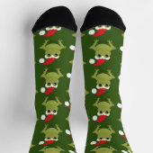 Fun Novelty Frog Animal Christmas Socken (Oben)