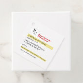 Fun Novelty Rx Verschreibung Cookie Gefälligkeitst Geschenkanhänger (Beispiel)