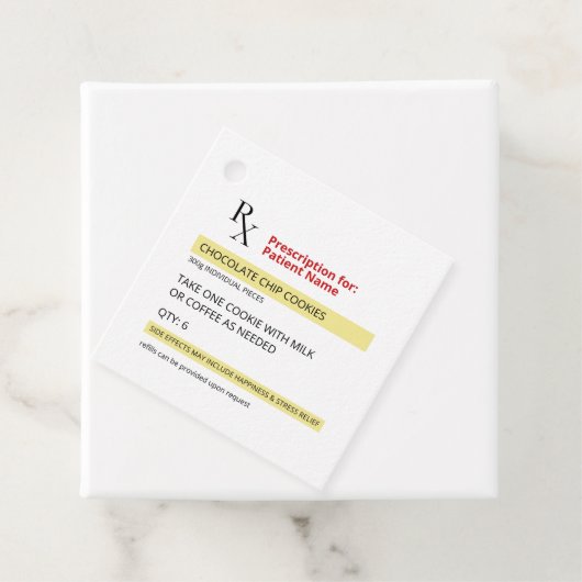 Fun Novelty Rx Verschreibung Cookie Gefälligkeitst Geschenkanhänger (Beispiel)