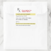 Fun Novelty Rx Verschreibung Cookie Label Aufklebe Quadratischer Aufkleber (Tasche)