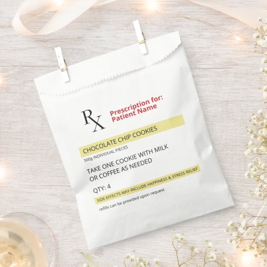 Fun Novelty Rx-Verschreibung Label-Cookies Geschenktütchen (Ausgeschnitten)
