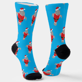 Fun Novelty Santa Manatee Animal Socken