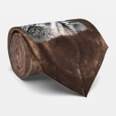 Fun Novelty Wood Background Coyote Animal  Krawatte (Gerollt)