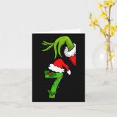 Fun Number 7 Christmas 67 Six Seven Meme Xmas Men Karte (Gelbe Blume)