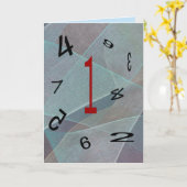 Fun numbers one first rate best birthday ONE Karte (Gelbe Blume)