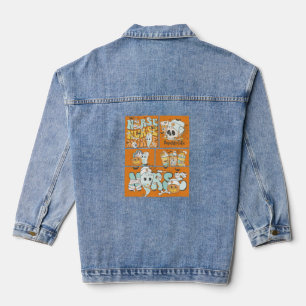 Fun Nurse Halloween Orange Tile Basic Dark T - Shi Jeansjacke