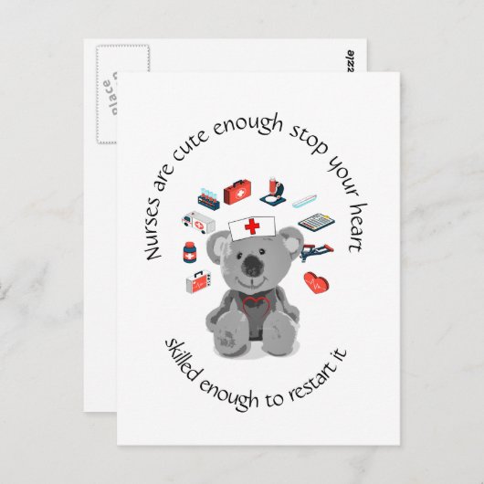 Fun Nurses Zitat Niedlich genug, um Ihr Herz zu st Postkarte (Vorne/Hinten)