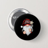 Fun Nye Gnome Shirts For Women, Happy New Year 202 Button (Vorne & Hinten)