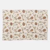 Fun Oaster Bunny and Egge Folk Muster Geschirrtuch (Horizontal)