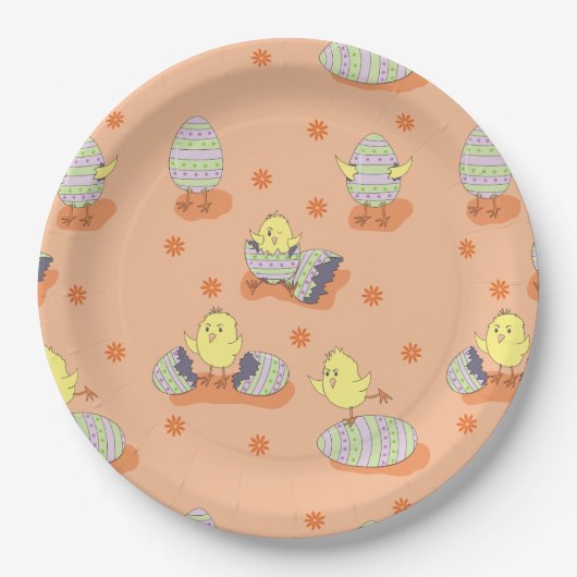 Fun Oaster Chick Paper Plate Pappteller (Vorderseite)