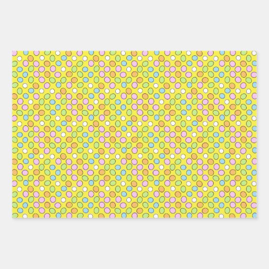 Fun Oaster Eggs Weiß, grün gestreiftes Muster Geschenkpapier Set (Vorderseite 2)