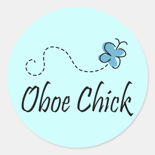 Fun Oboe Chick Music Sticker (Vorderseite)