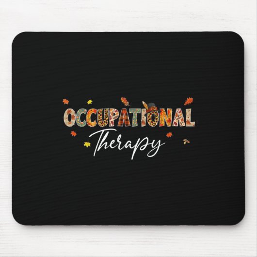 Fun Occupational Therapy Pumpkin Herbst Bäume fall Mousepad (Vorne)