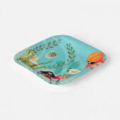 Fun Ocean Friends Kids Party Paper Plate Pappteller (Gewinkelt)