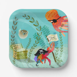 Fun Ocean Friends Kids Party Paper Plate Pappteller