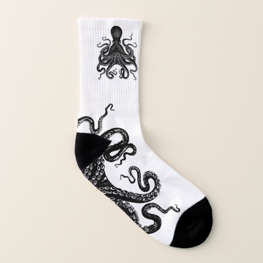 Fun Octopus Kraken Steampunk Socken (Rechts - Außen)