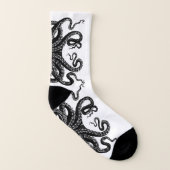 Fun Octopus Kraken Steampunk Socken (Links - Innen)