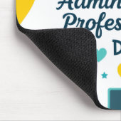 Fun Office Icons Administrative Day Pattern Mousepad (Ecke)