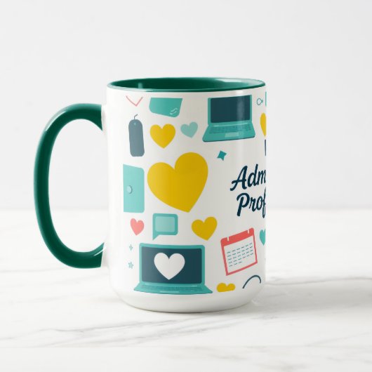 Fun Office Icons Administrative Day Pattern Tasse (Links)