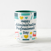 Fun Office Icons Administrative Day Pattern Tasse (Zentrum)
