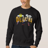 Fun Oklahoma Staat Bird Scissor Schwanz, Armadillo Sweatshirt (Vorderseite)