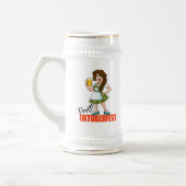 Fun Oktoberfest Girl mit Bier Bierglas (Links)