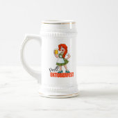 Fun Oktoberfest Girl mit Bier Bierglas (Links)