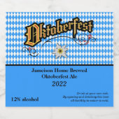 Fun Oktoberfest Zuhause Brew Bierflaschenetikett (Einzelnes Label)