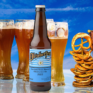 Fun Oktoberfest Zuhause Brew Bierflaschenetikett
