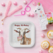 Fun Old Goat Over Hill Birthday Pappteller (Party)