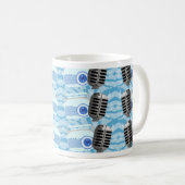 Fun Oldies Style Vintages Mikrofon Retro Art Kaffeetasse (VorderseiteRechts)