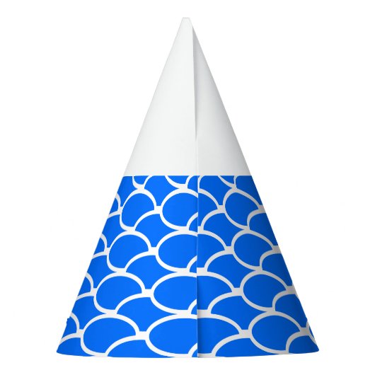 Fun Olüberapping Bright Blue Waves White Cap Partyhütchen (Rückseite)