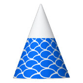 Fun Olüberapping Bright Blue Waves White Cap Partyhütchen (Vorderseite)